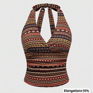 Tribal Print Halter Top